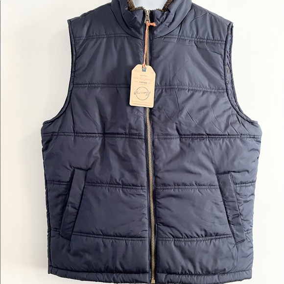 🆕Men’s WEATHERPROOF Faux Shearling Lined Vest - Picture 8 of 9